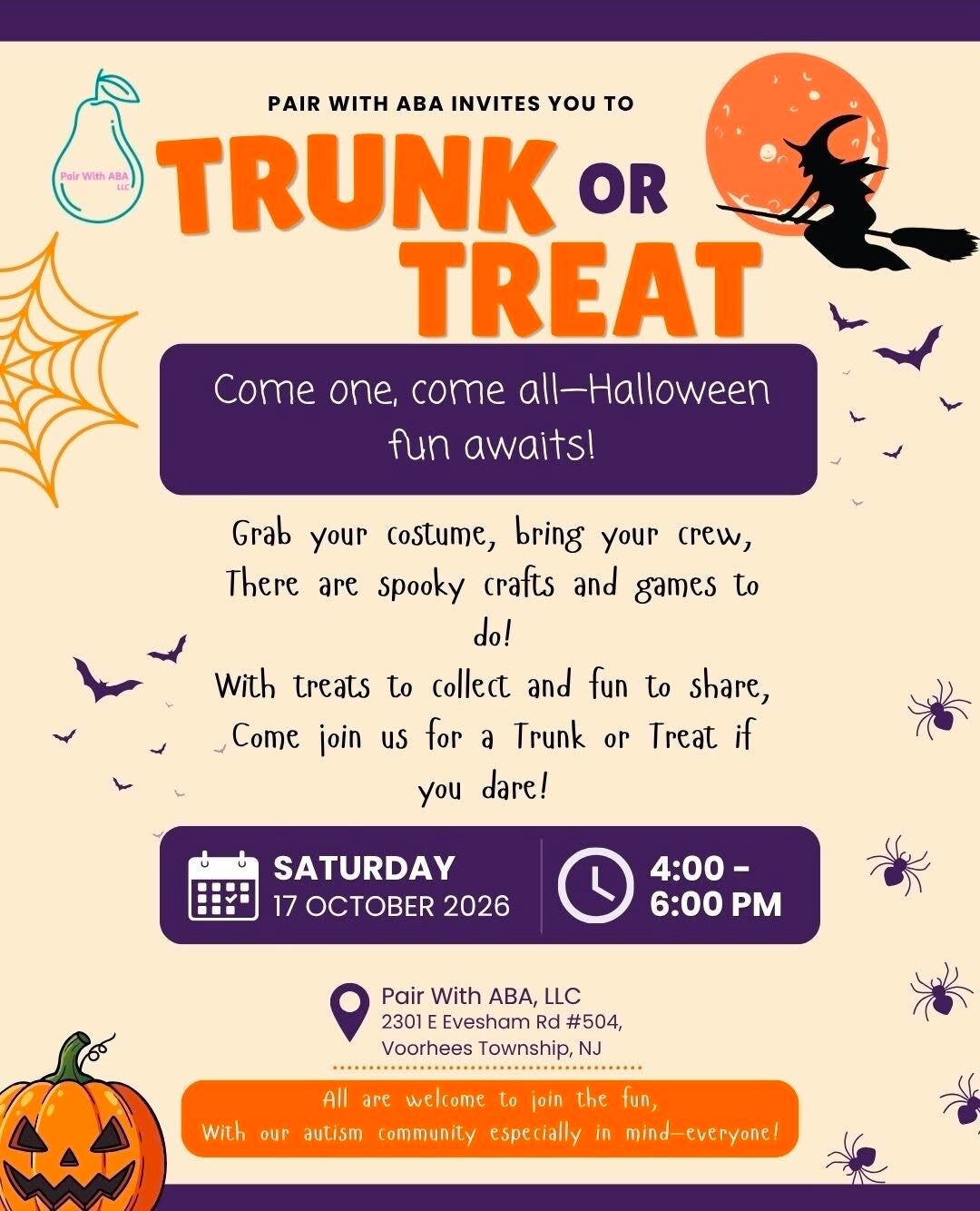 Pair With ABA Trunk or Treat Flyer