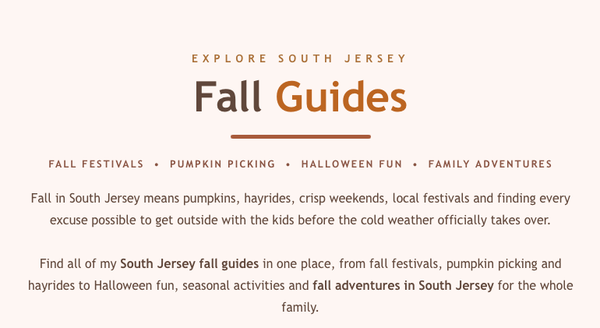 2026 South Jersey Full Fall Guide Sponsorship