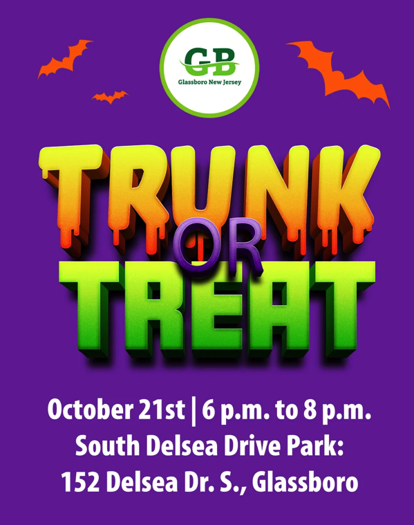 Glassboro Trunk or Treat 2026 flyer