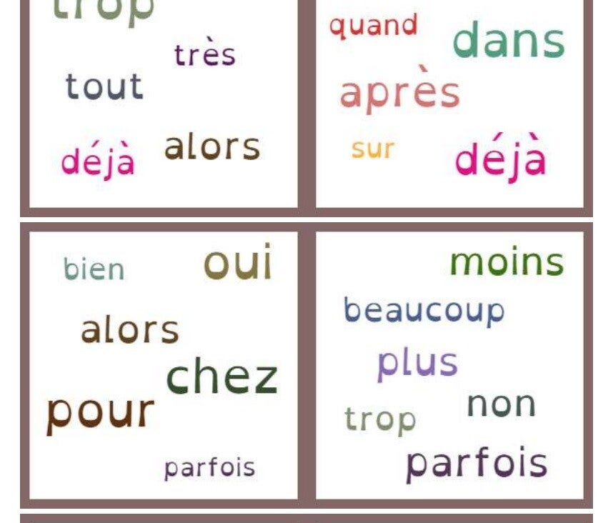 Dobble des Mots invariables