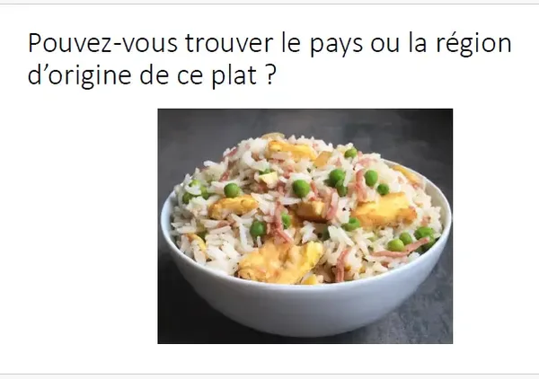 L'Origine des Plats