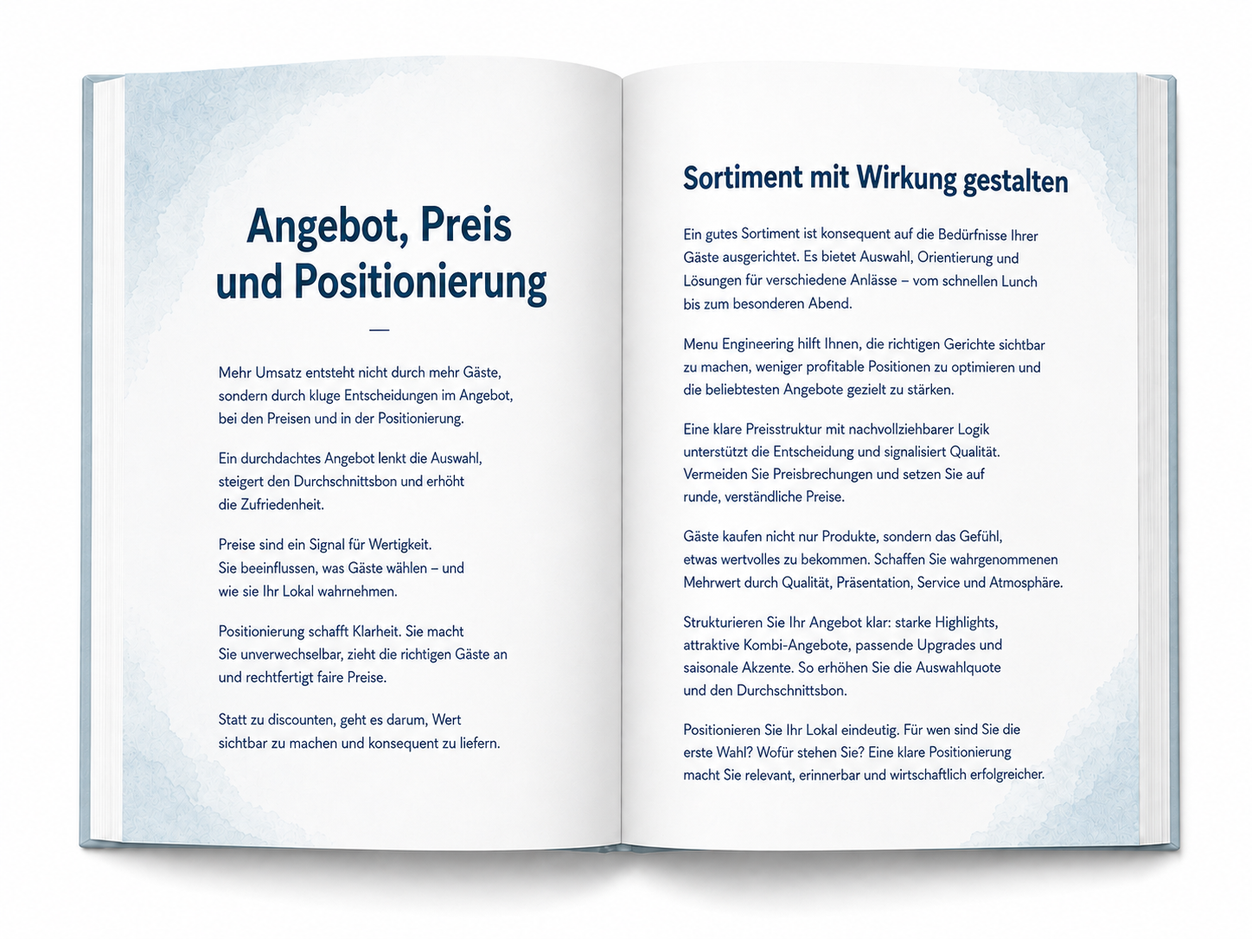 Angebot Preis und Positionierung