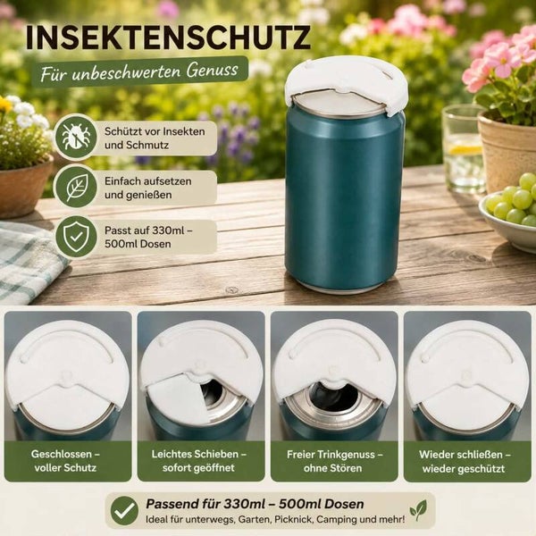 Insektenschutz für Getränkedosen 330–500 ml | Wiederverwendbarer Dosendeckel gegen Wespen & Insekten | 3D-gedruckt
