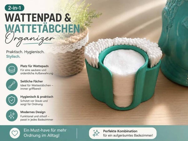 Kosmetik Wattestäbchen/Pad Organizer I Badezimmer I Accessoires I Ordnung I Aufbewahrung