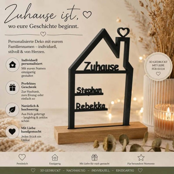 Personalisiertes Dekorationshäuschen I Dekoschild I Willkommen I Einweihungsgeschenk I Wohnwagen Dekoration