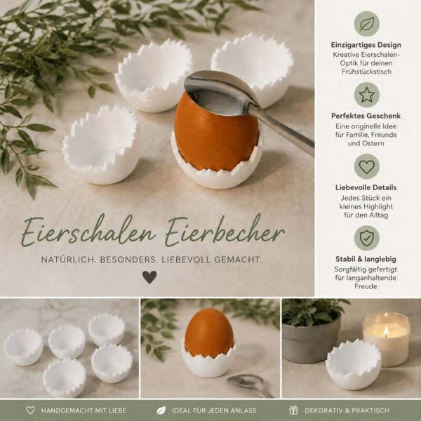 4er Set Brocken Eggholder I Eierbecher I Ostern I Frühstücksbuffet