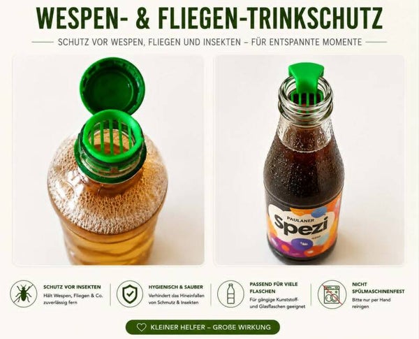 PET / Glasflaschen Insektenschutz I Sommer I Festival I Gartenparty I Mitbringsel I Alltagshelfer I Gadget I Wiederverwendbar