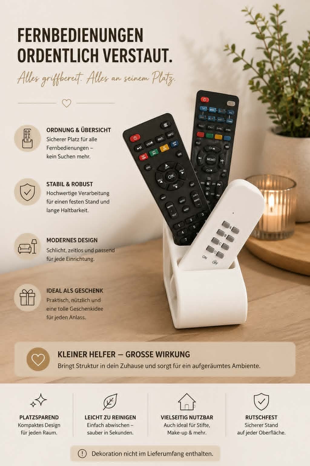 3 er Fernbedienung Halter I TV I Aufbewahrung I Ordnung