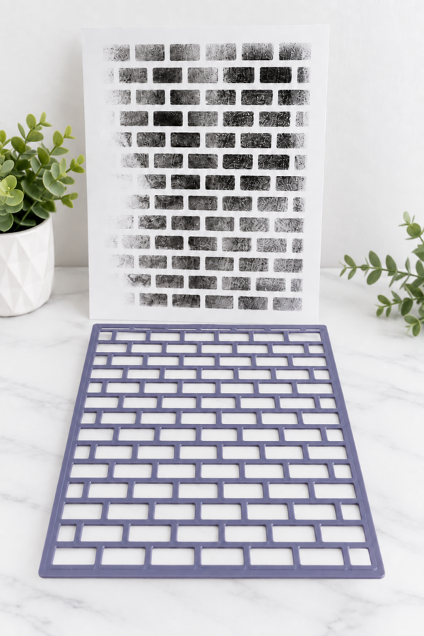 Ziegelstein Wand Schablone – Mauerwerk Schablone für Strukturpaste, DIY & Deko