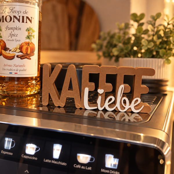 Kaffee Liebe Aufsteller – 3D gedruckte Kaffee Deko für Küche, Kaffeeecke & Kaffeevollautomat