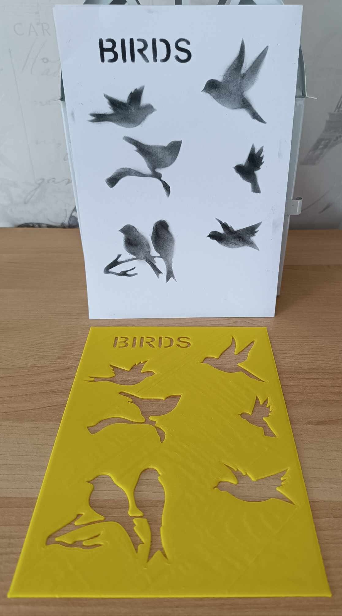 Vogel Schablone I DIY I Basteln I Junk Journals