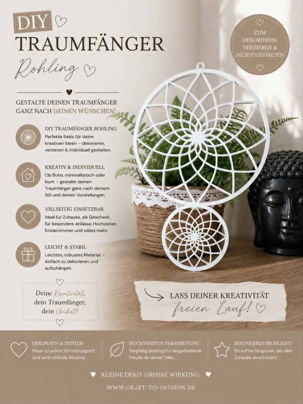 Romantischer DIY Traumfänger / Dreamcatcher