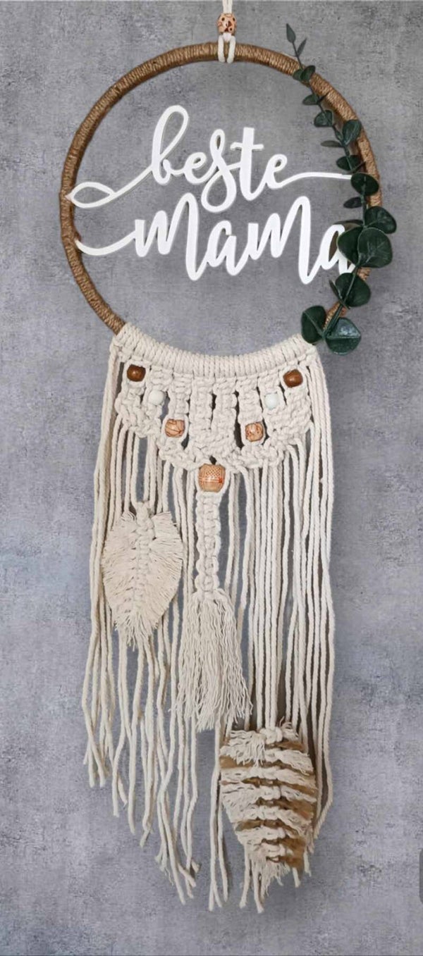 *Beste Mama* Makramee Ring I Muttertag I Dekoration I Geschenk