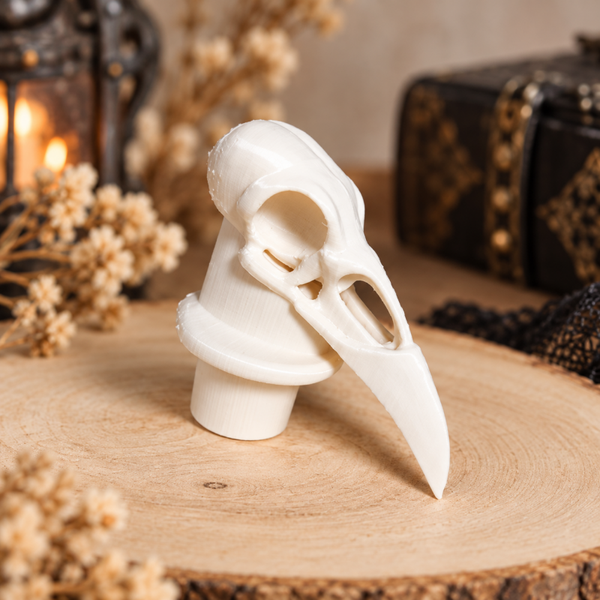 Rabenschädel Flaschenverschluss – Gothic Flaschenkopf für Halloween & Deko | 3D-Druck