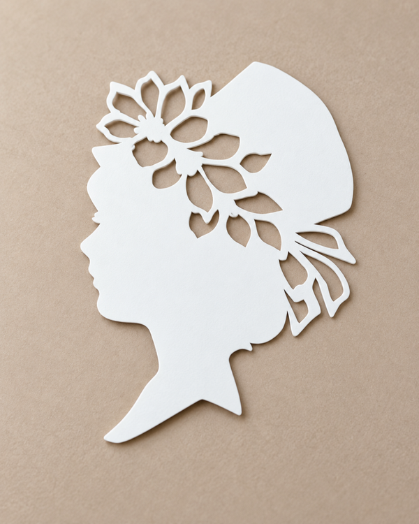 Antike Dame Silhouette – 3D Deko für Junk Journal, Scrapbooking & Vintage DIY