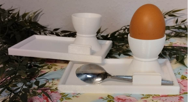 Eier / Löffel Tablet 2er Set I Frühstücksset