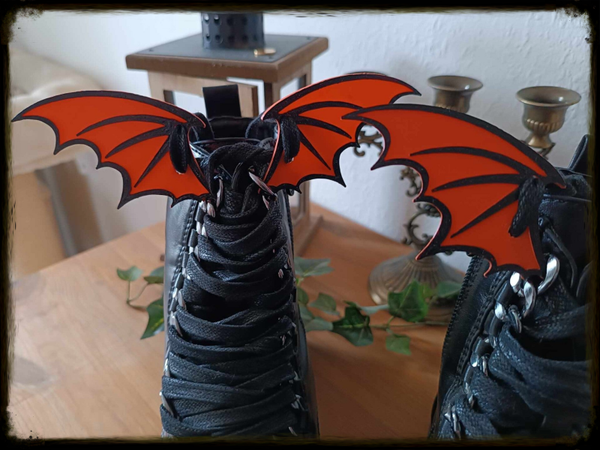 Halloween /Gothic Schuh Accessoires I Fledermausflügel I Drachenflügel I Kostüm