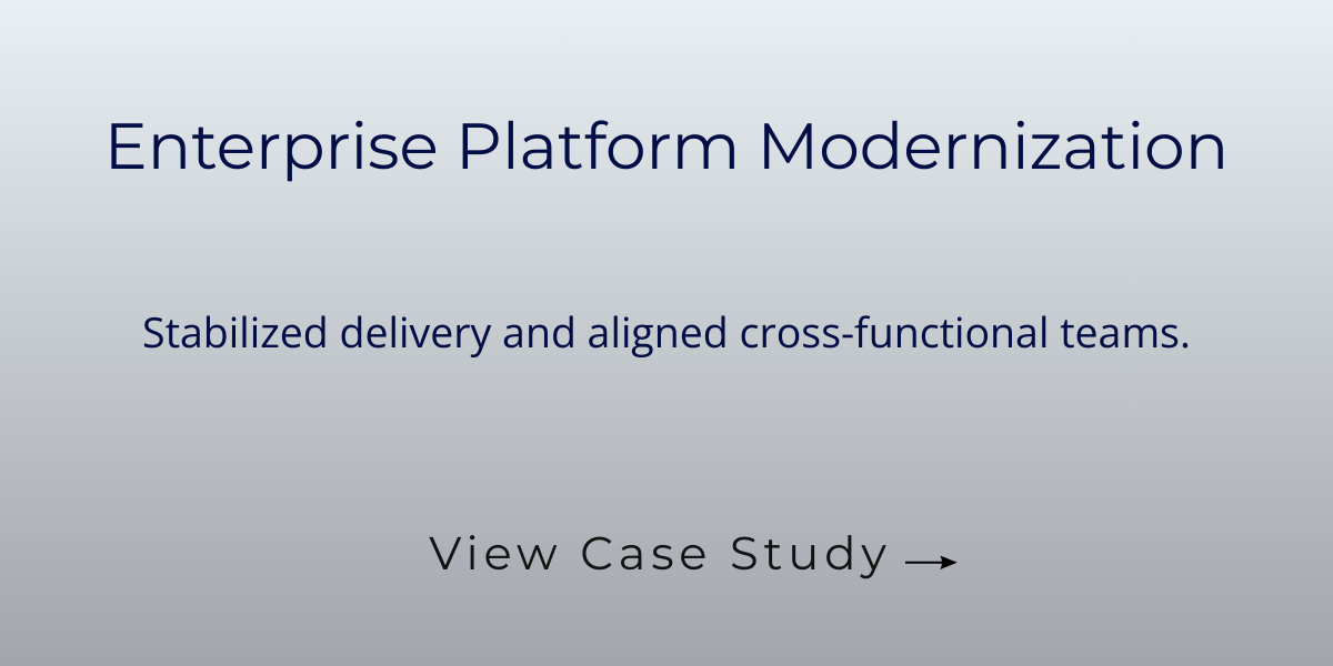 case studies for enterprise platform modernization