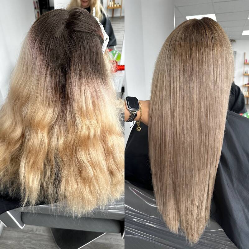 Metamorfoza blondu przed i po