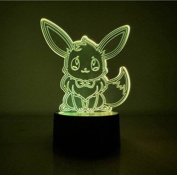 LED Nachtlampje Eevee - Kinderen | Sfeerlamp | Batterij/USB