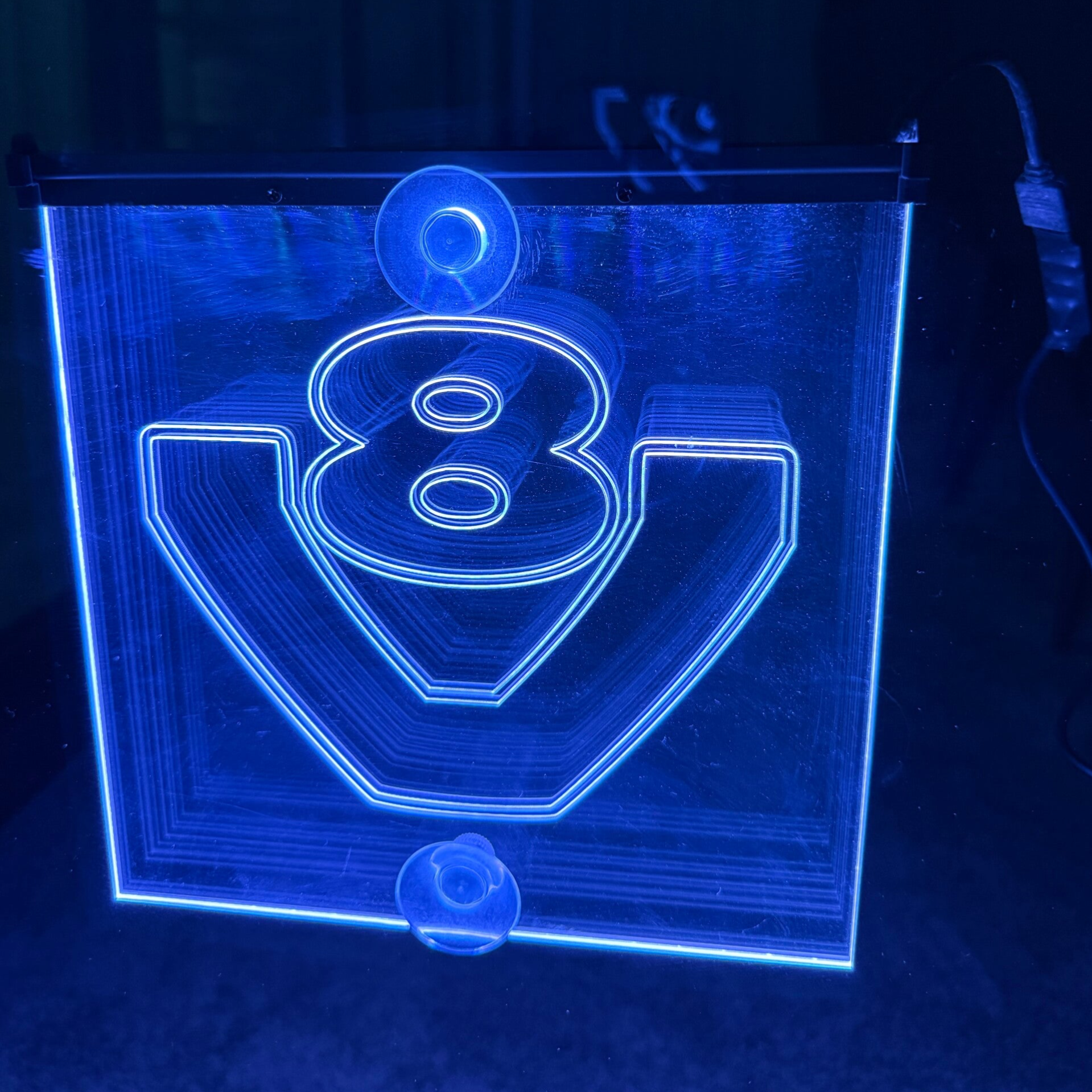 LED Wandbord Scania V8 | Sfeerverlichting | Met zuignappen