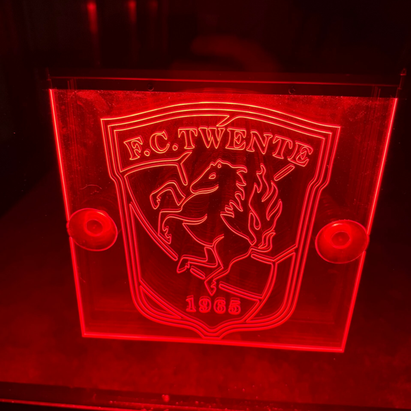 LED Wandbord FC Twente | Sfeerverlichting | Met zuignappen