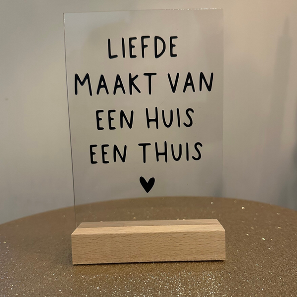 Tekstbord - Liefde maakt