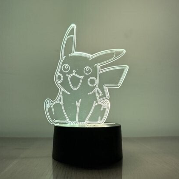 LED Nachtlampje Pikachu - Kinderen | Sfeerlamp | Batterij/USB