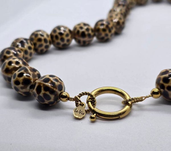 Necklace bold leopard