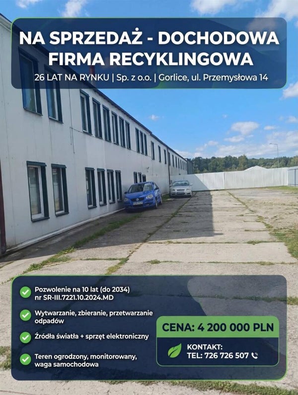Firma zajmująca się recyklingiem zużytych źródeł światła oraz zużytego sprzętu elektronicznego