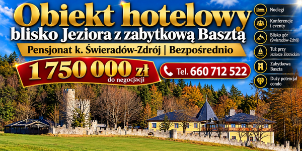 Obiekt hotelowy blisko Jeziora z zabytkową Basztą | Pensjonat k. Świeradów-Zdrój | Bezpośrednio