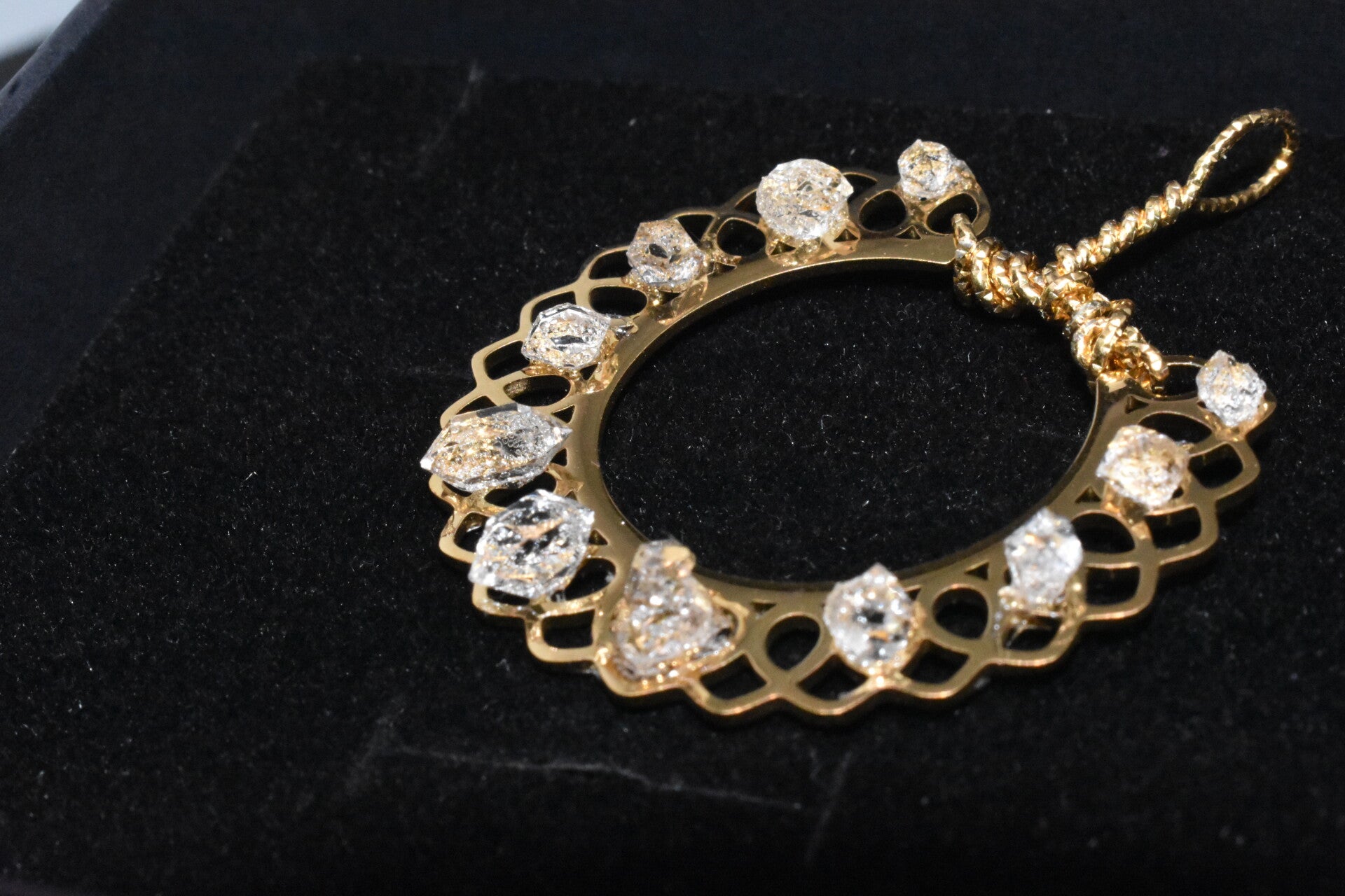 Pendentif Diamant Herkimer – création artisanale