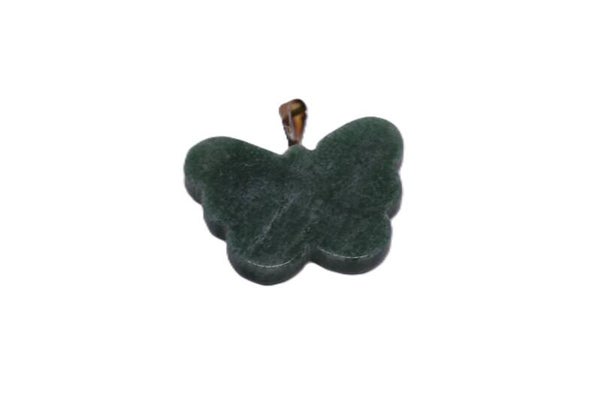 Pendentif Aventurine verte naturelle – Papillon – Brésil