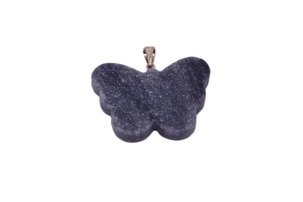 Pendentif Quartz bleu naturel – Papillon – Brésil
