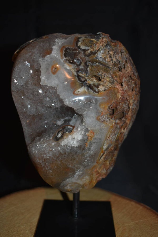 Agate Base Métal semi polie-Modèle 02