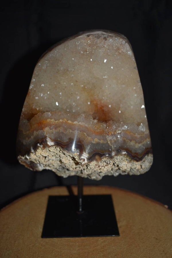 Agate Base Métal semi polie-Modèle 07