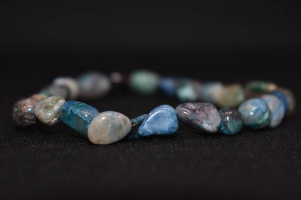 Bracelet - Pierre roulés Chrysocolle Shattuckite "A"