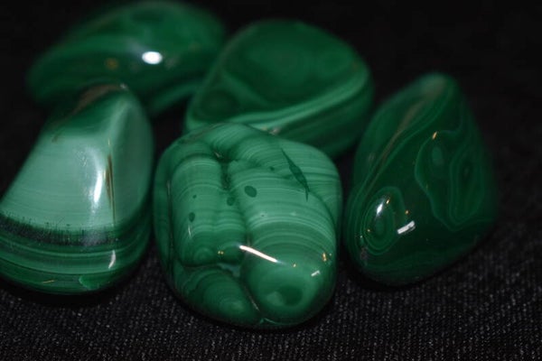 Malachite naturelle polie du Congo – Qualité Extra
