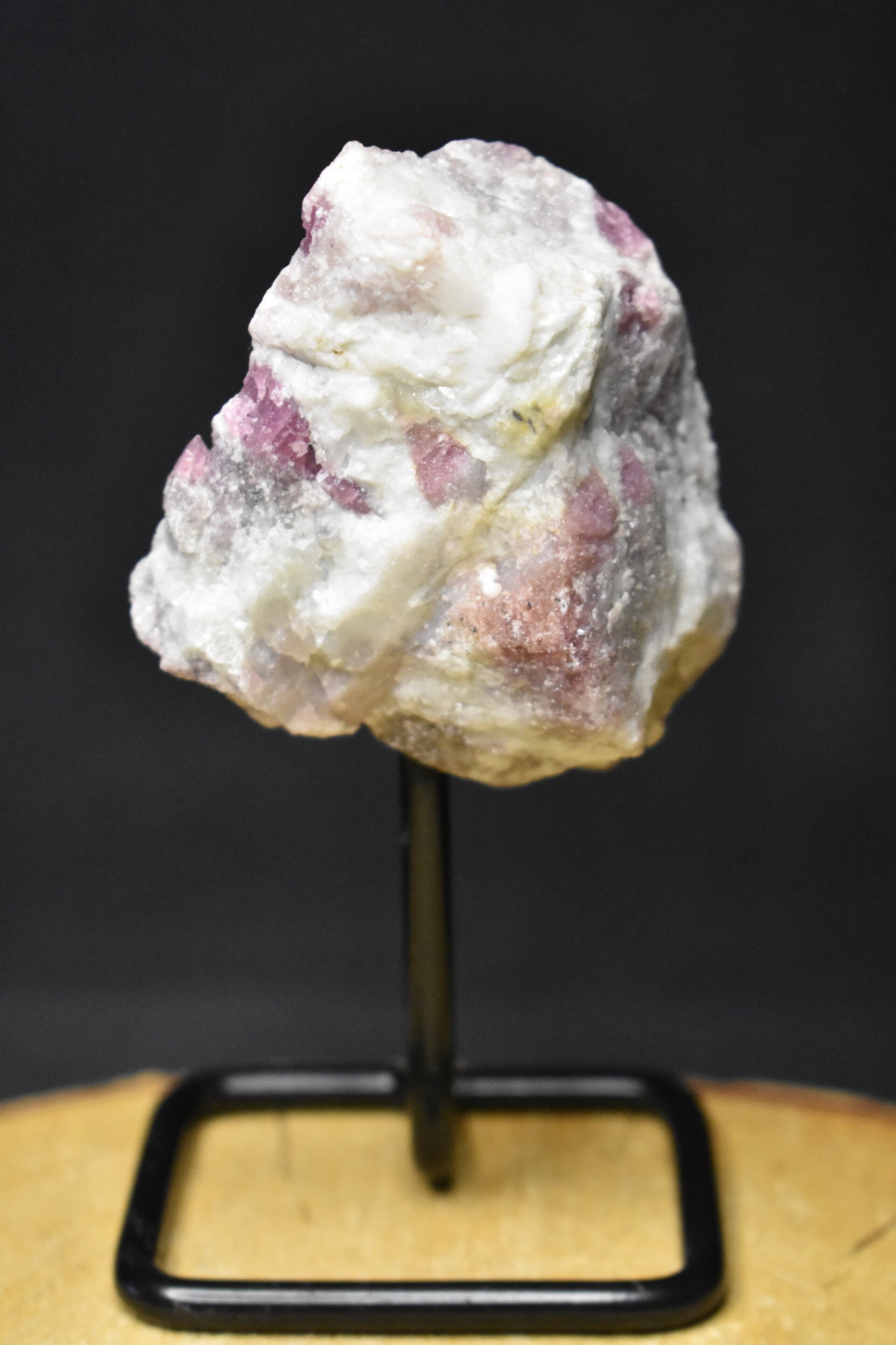 Tourmaline Rose Brute Base Métal