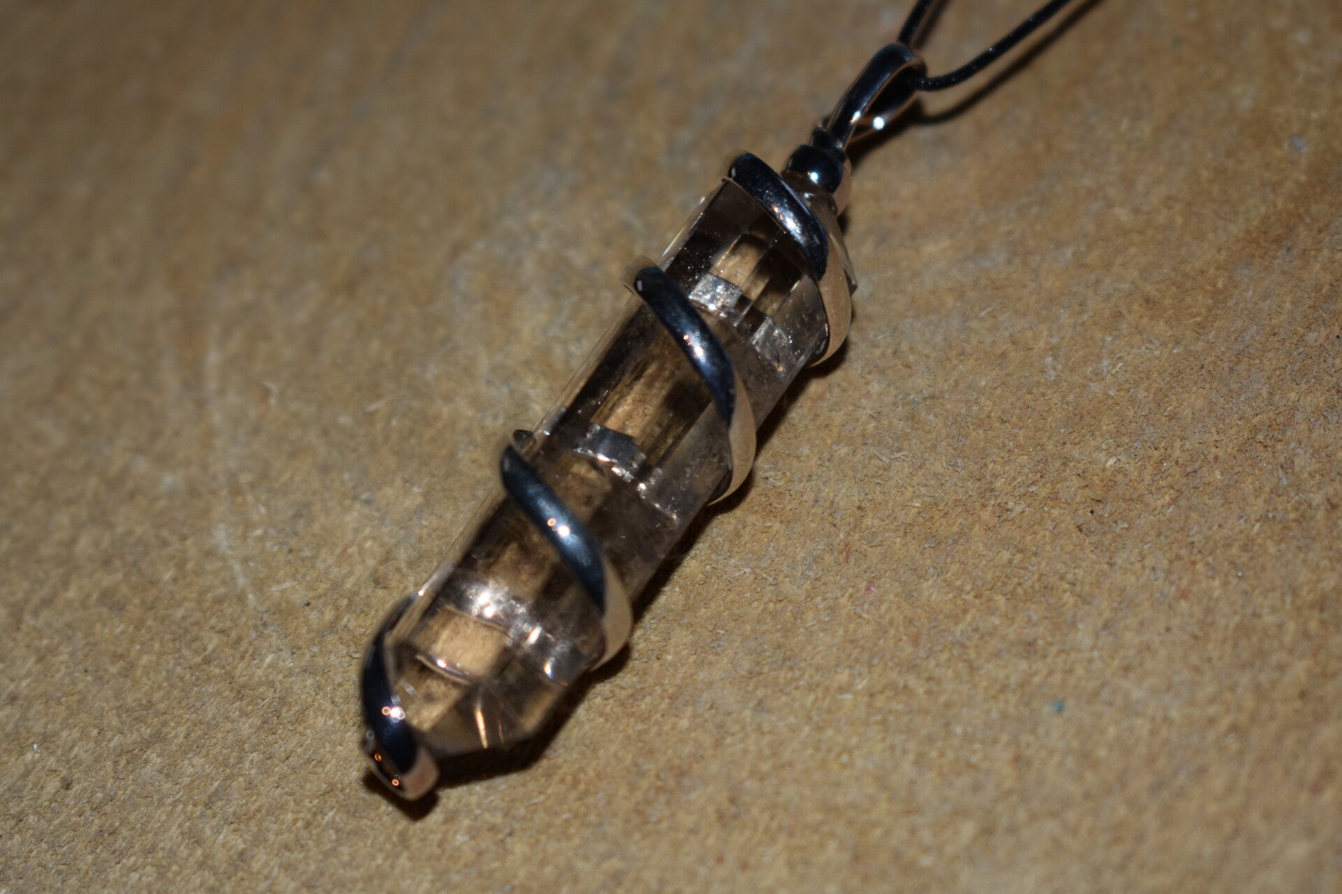 Pendentif Quartz fumé brut