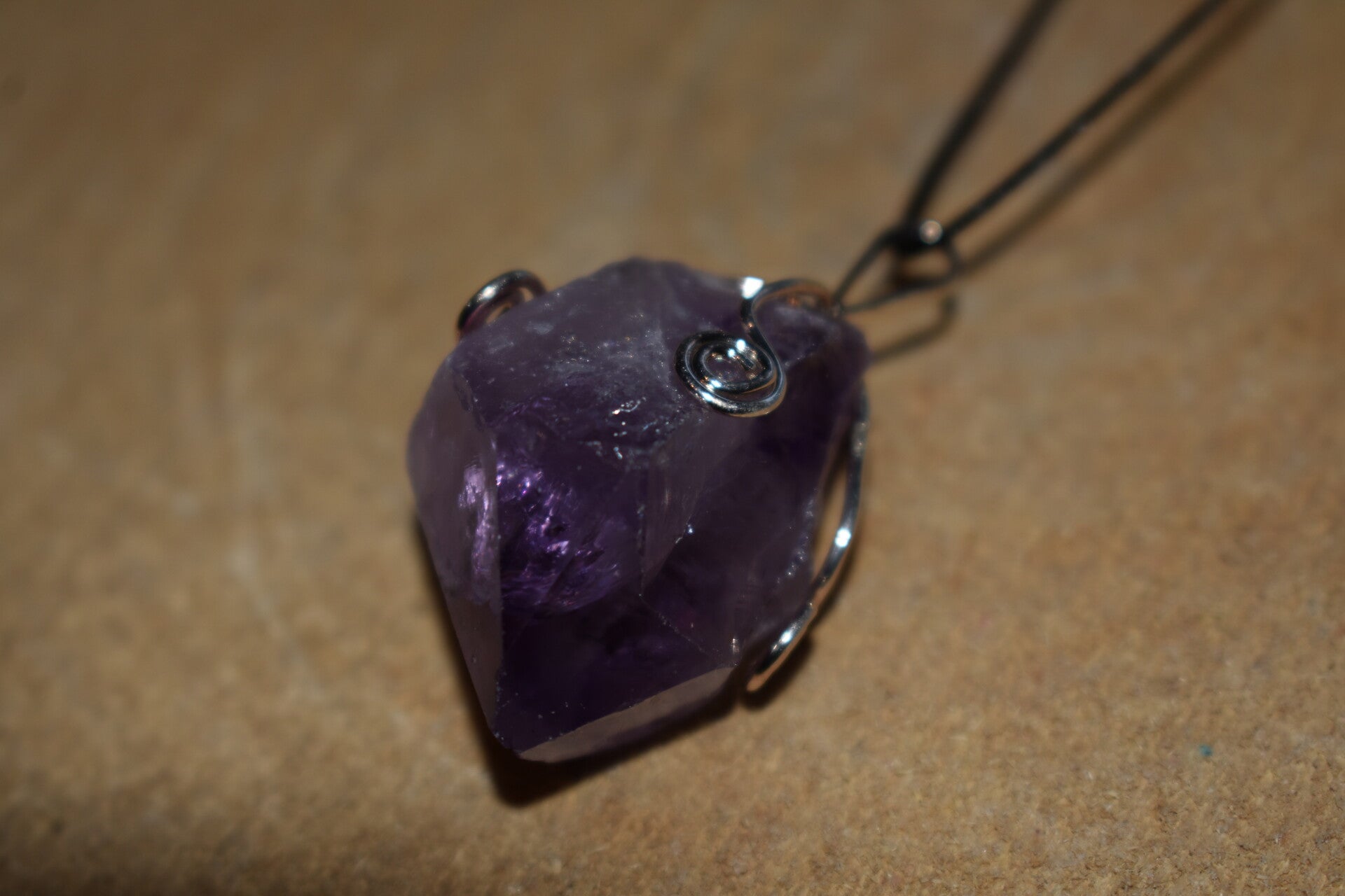 Pendentif Améthyste pointe brute