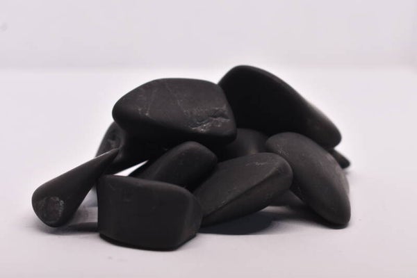 Shungite roulée mate de Shunga, Russie