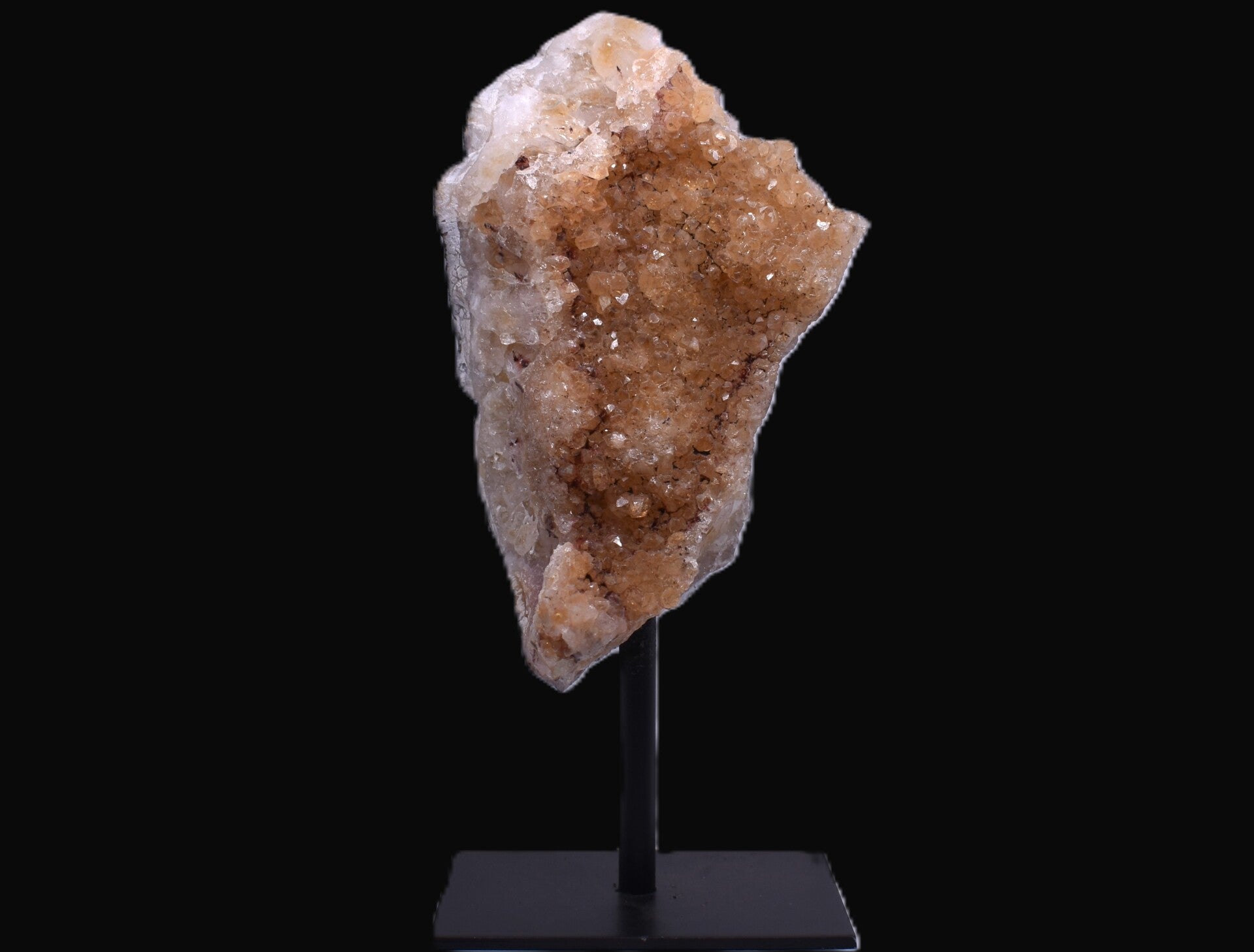 Druse de Citrine du Brésil sur base métal – 460 g