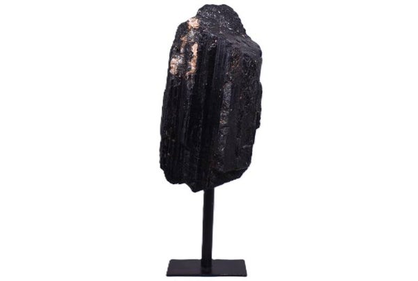 Tourmaline noire brute du Brésil sur base métal – 708 g