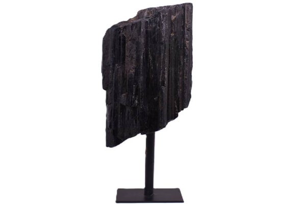 Tourmaline noire brute du Brésil sur base métal – 725 g
