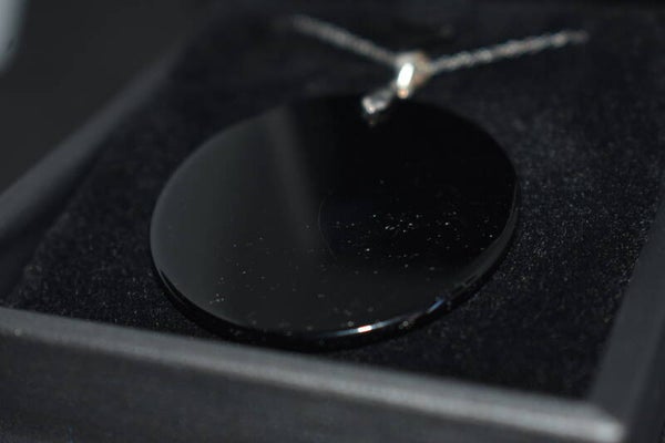 Collier en Obsidienne Noire – Argent 925 – Forme Ronde