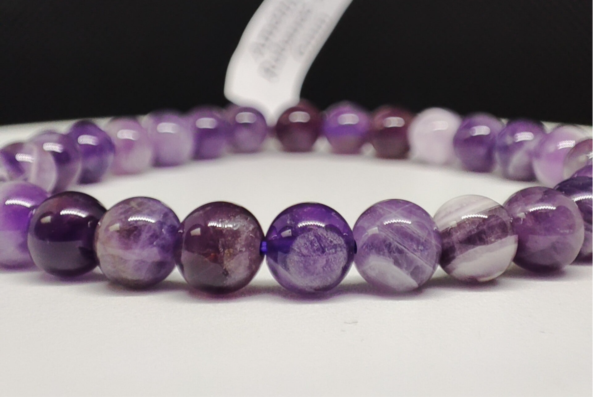 Améthyste Rubanée-Bracelet en pierre naturelle 6mm