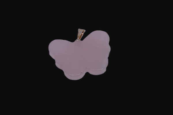 Pendentif Quartz rose naturel – Papillon – Brésil