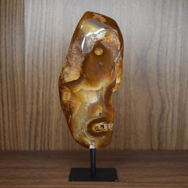 Agate Base Métal polie-Modèle 04