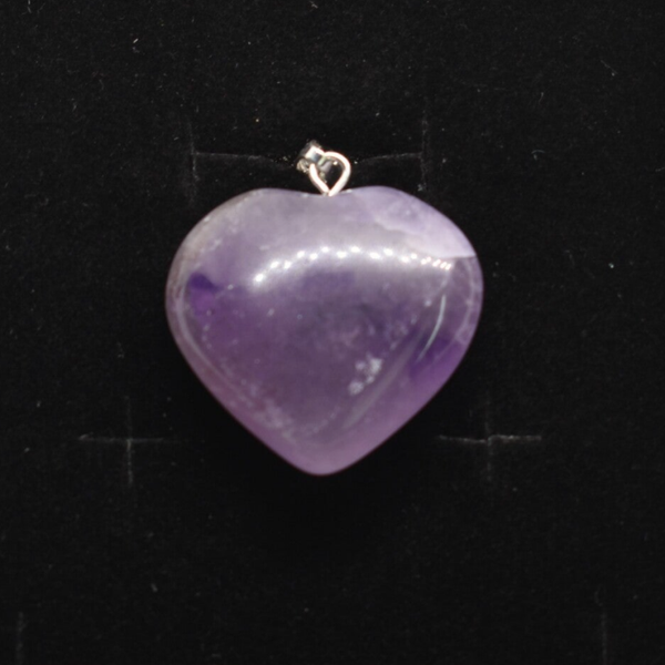 Pendentif Améthyste naturelle – Cœur – Brésil